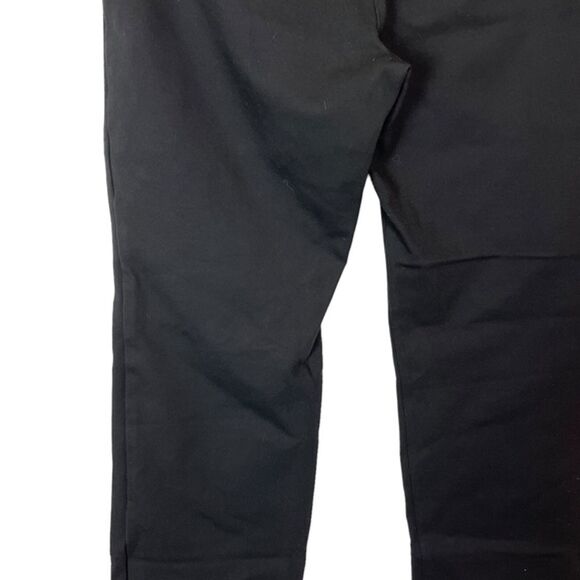 Betabrand Black Petite Stretch Straight Leg Pull On Pants Ponte Knit Career L - Picture 3 of 16